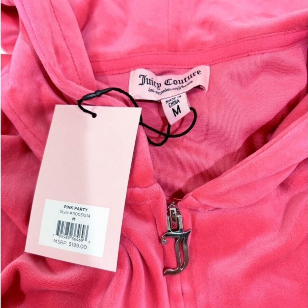 Juicy Couture Pink Party track suit. Barbie pink! NWT Med. W/ FREE BLING… - Picture 5 of 6